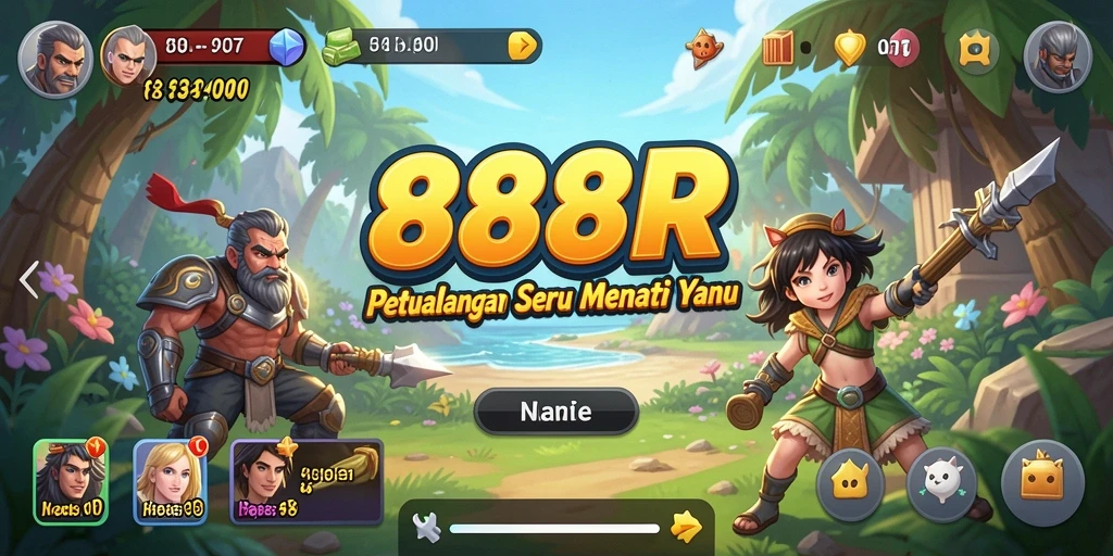 Tampilan gameplay <strong>888R</strong> yang menakjubkan saat menjelajahi dunia petualangan.