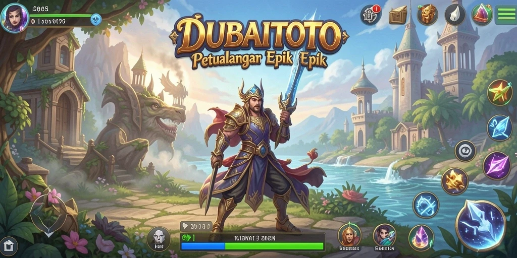 Screenshot gameplay DUBAITOTO menunjukkan aksi pertarungan karakter yang seru.