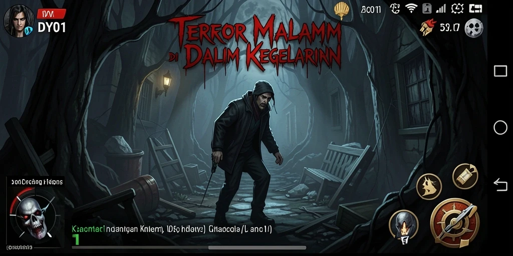 Gameplay DY01 yang menegangkan dan mencekam saat menjelajahi kegelapan.