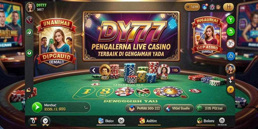 Tampilan menarik dari gameplay Live Casino di DY777.