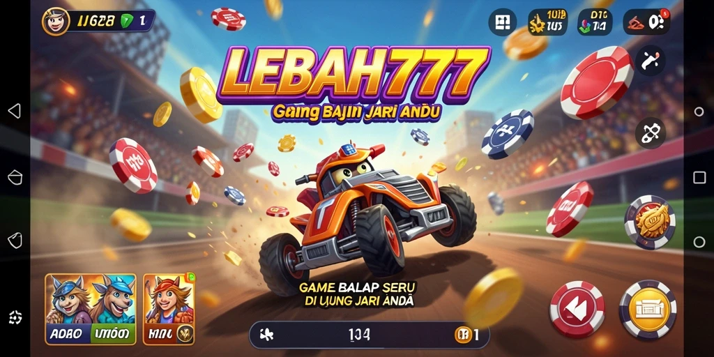 Gameplay seru dari LEBAH777 dengan aksi balap yang mendebarkan.