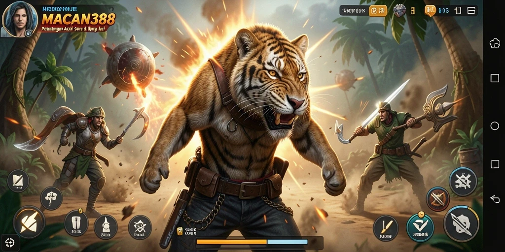 Tampilan menakjubkan dari gameplay <strong>MACAN388</strong> yang penuh aksi.