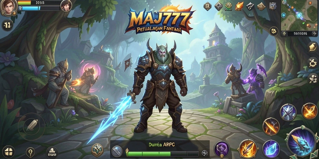 Tangkapan layar gameplay ARPG MAJ777 yang penuh aksi dan petualangan.