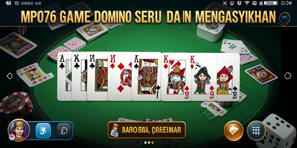 Screenshot gameplay Domino MPO76 yang menampilkan pengalaman bermain yang seru.