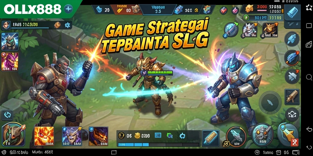 Tampilan gameplay menarik OLX888 yang menunjukkan strategi dan pertempuran.