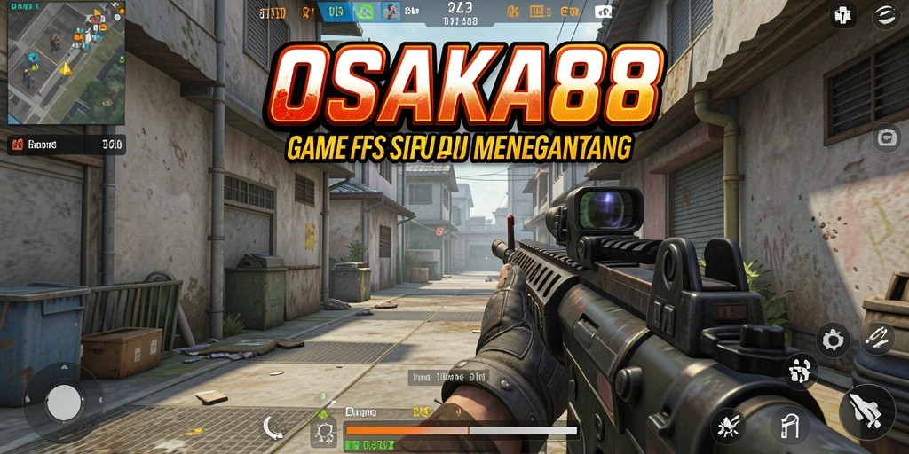 Screenshot utama OSAKA88 menampilkan aksi mendebarkan dalam pertempuran FPS.