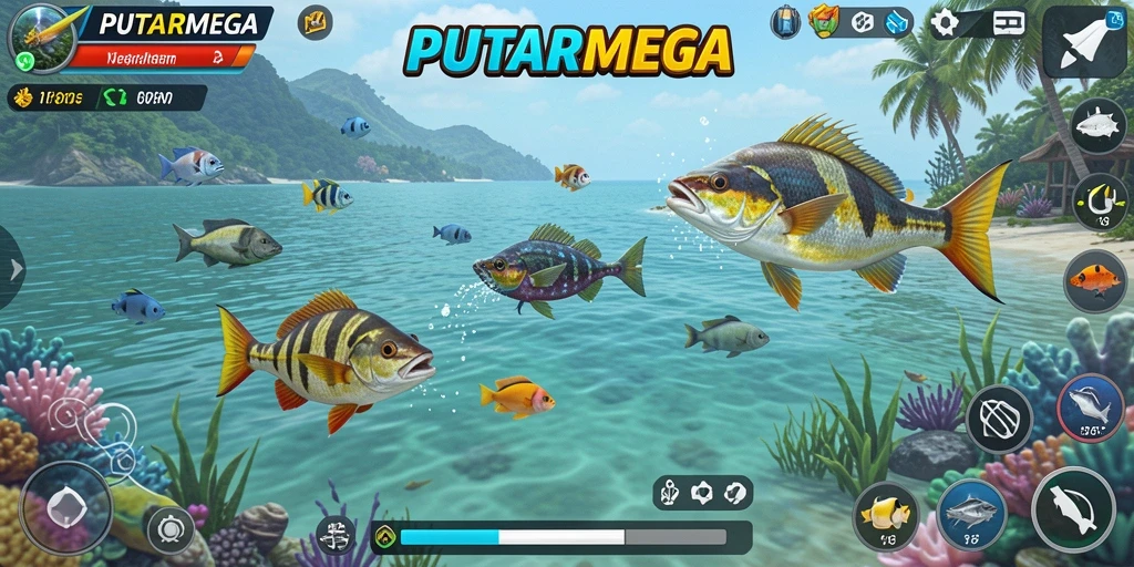 Gameplay seru dengan berbagai jenis ikan untuk ditangkap