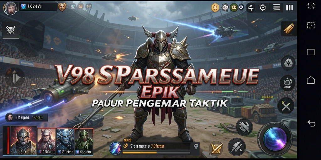 Tampilan gameplay V98 menampilkan pertempuran strategis dan taktik yang mendebarkan.